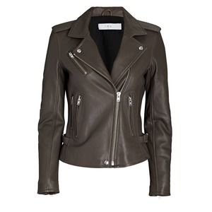 IRO Newhan Brown Lamb Leather Biker Moto Jacket Size 38/ US 6 NWT Retail $1345